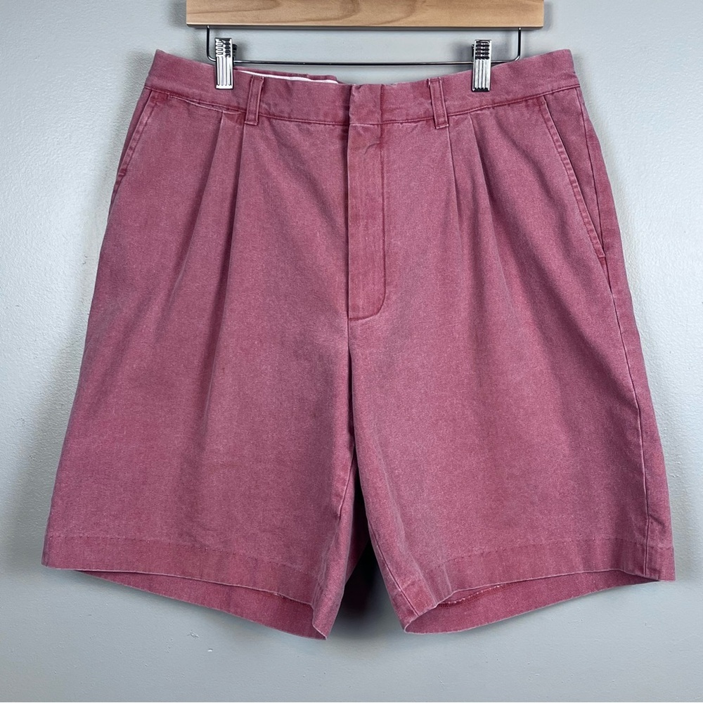 Men's Washed Rose Pleated Shorts
